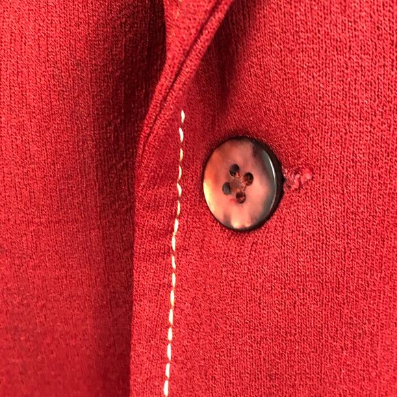 Vintage Time Out by Farah Polyester Men's Dark Red Blazer White Top Stitch SZ M? - Picture 7 of 15